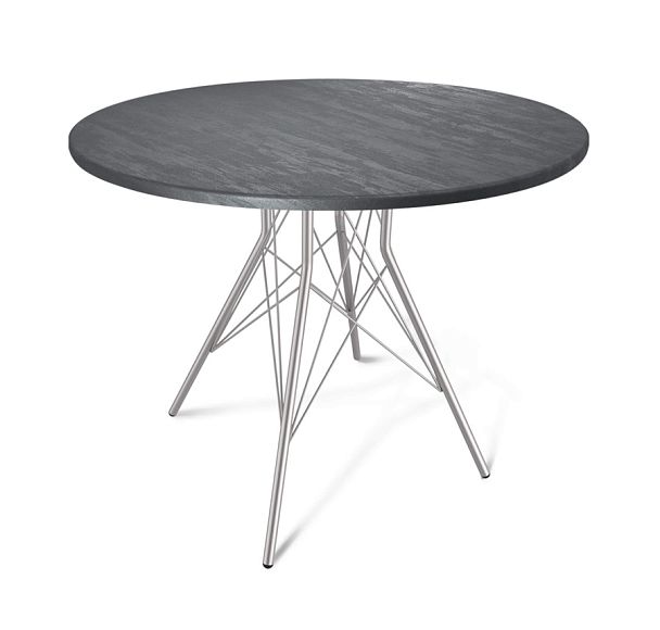 Стол Sheffilton SHT-TU2-1/ТТ 90 МДФ хром лак/каменный уголь - Вид 1