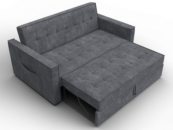 Диван прямой Лига-104 (140) Велюр серый - Вид 7