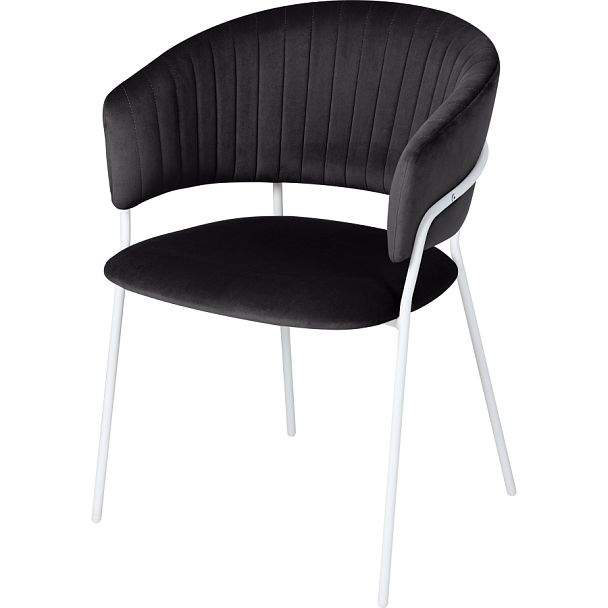 Комплект кухонных стульев Даксон черный велюр/белый, 3 шт. - Вид 1