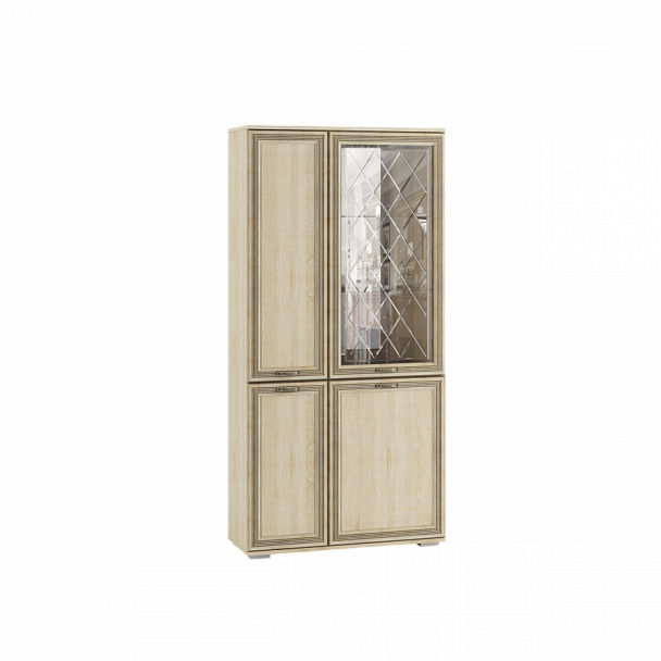 "Ливорно" Шкаф с полками и витриной ЛШ-6 дуб сонома - Вид 1
