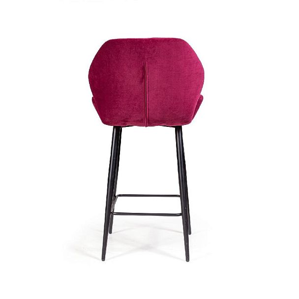 Стул полубарный Crystal, бархат винно-красный 16 - Вид 6