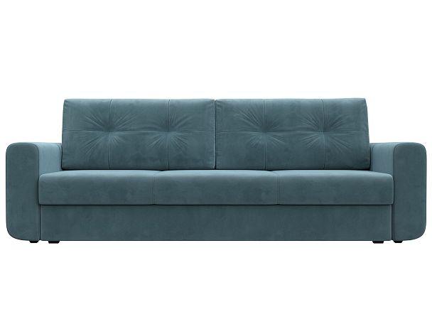 Прямой диван Лига-031 Велюр бирюзовый - Вид 2