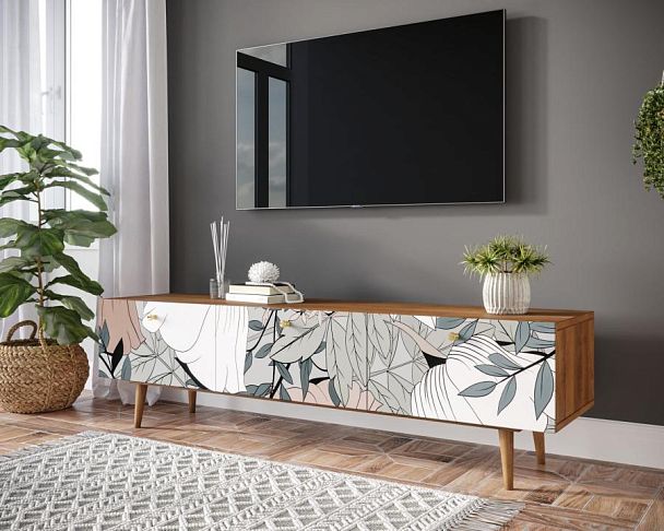 Комод Berber с ящиками низкий под TV 50 принт арт BB19/Print_50 - Вид 3