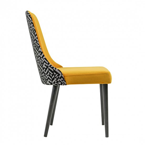 Стул Kongsberg без прострочки, микровелюр Avelina 9116, спинка elegancia 900, морилка чёрная - Вид 3