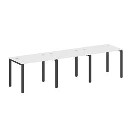 Metal System Р. ст. на 3 раб. места на П-образном м/к БП.СМ-3.1 Белый/Антрацит металл 3000*720*750 - Фото предпросмотра