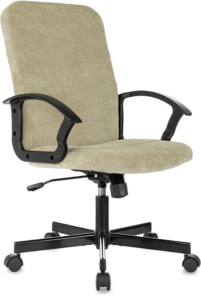 Кресло Бюрократ Triest Fabric песочный Light-21 крестов. металл черный - Вид 1