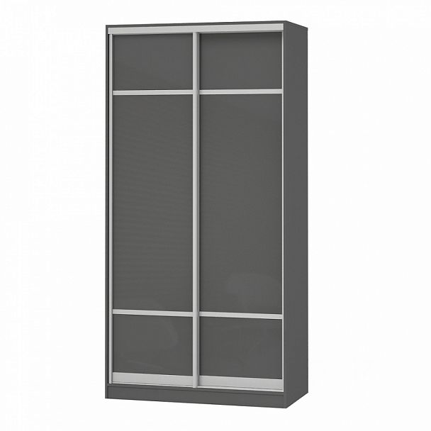 Шкаф Дерби 1097 ДСП-ДСП "Шкафы-купе" ПК-ДЕБ-Ш215Х110Д/1-В1-73 темно-серый - Вид 1