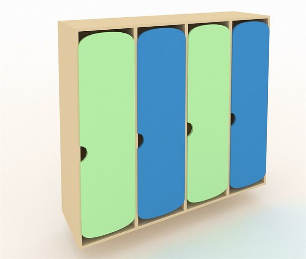 Шкаф для детской одежды ШГ4-МУ зеленый - Вид 1