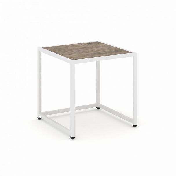 Стол журнальный "Loft" VR.L-SJK-45 Тиквуд Темный/Белый - Вид 1