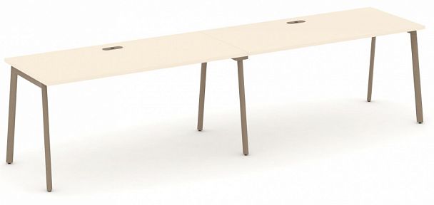 Рабочая станция на 2 места "ESTETICA" ES.RS-2.4-LP Сатин - Вид 1