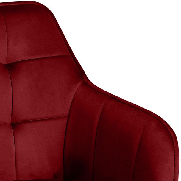 Комплект полубарных поворотных кресел Мони К, Confetti bordo/черный, 2 шт. - Вид 9