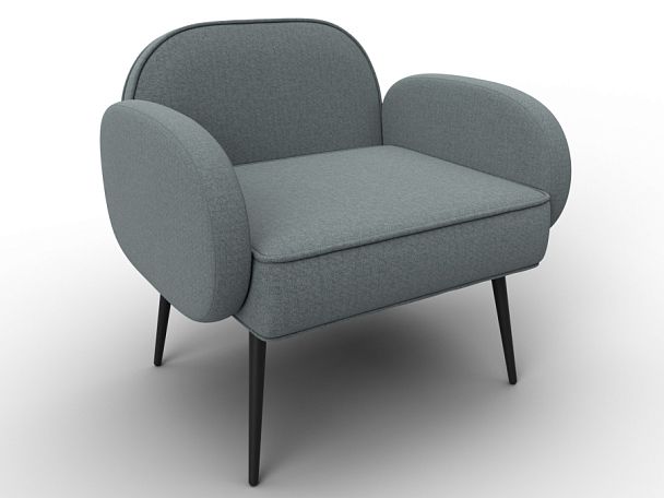 Кресло Лига-086 Рогожка серый - Вид 3