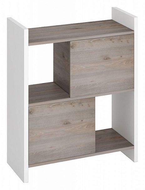 Стеллаж комбинированный Домино Лайт СТЛ-3Н Белый/Нельсон - Вид 1