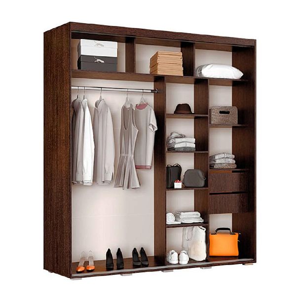 Шкаф-купе "Крафт-5" (1962х2176х591) венге - Вид 2