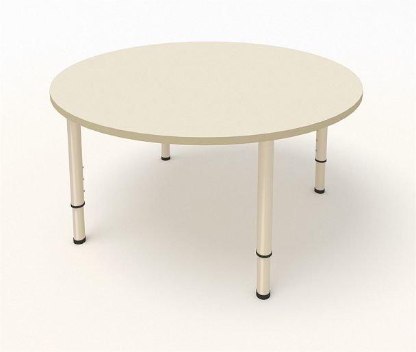 Детский стол круглый бежевый, гр.0-3 - Вид 1