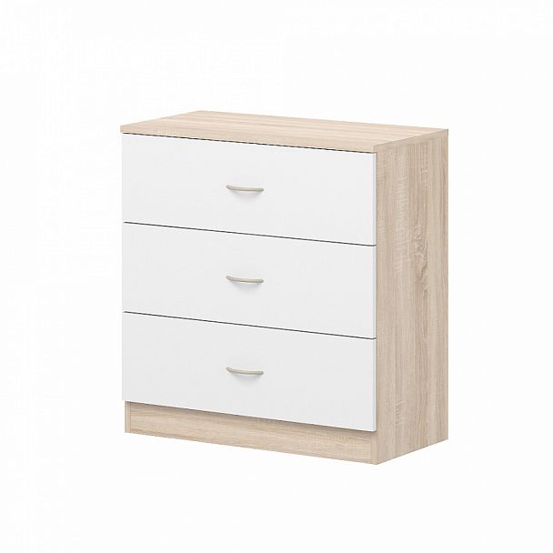 Комод "Ницца" ПК-МКП-КД69Х35Я3-В1-1115 дуб сонома + белый - Вид 1
