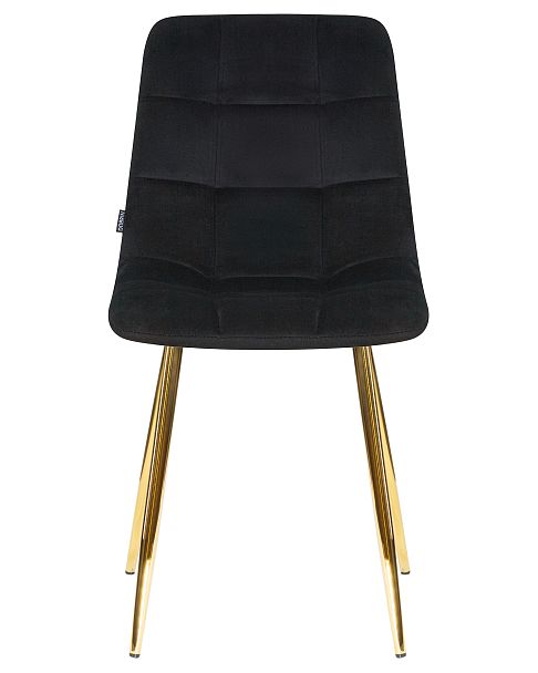 Стул обеденный DOBRIN ALEX (золотые ножки, черный велюр (V108-77), ) - Вид 5