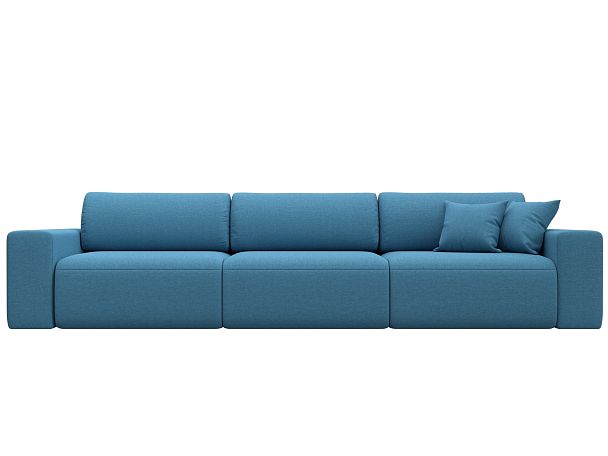 Диван прямой Лига-036 НПБ Классик Лонг Рогожка голубой - Вид 2