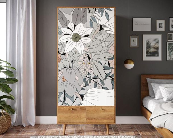 Шкаф двухстворчатый Berber принт 50 арт BB16/Print_50 - Вид 4