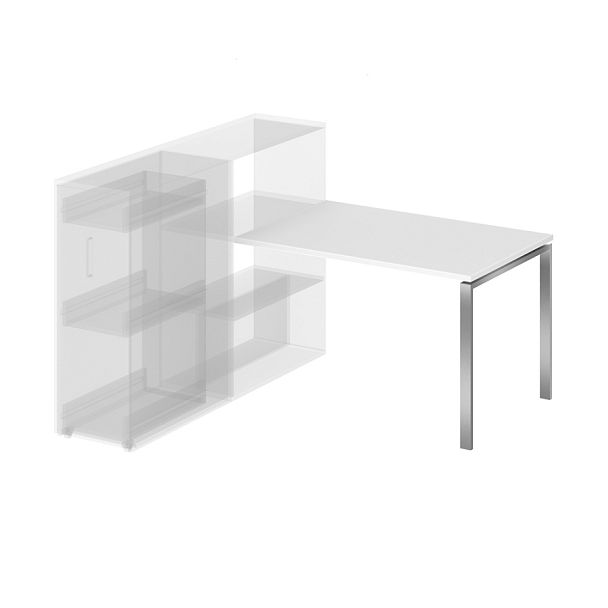 Стол приставной на металлокаркасе "Тандем-А"  ПК-ТНА-СТП115Х80-В2-1049 белый - Вид 1