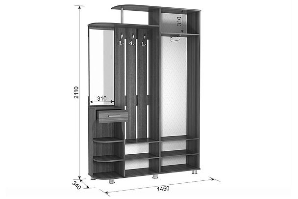 Прихожая Барселона-2 PR-0017.1747 белый рамух - Вид 7