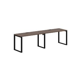 Стол 2-х местный EQWST 2767 Дуб Денвер тёмный/Черный 2726х670х750 EDIS - Фото предпросмотра