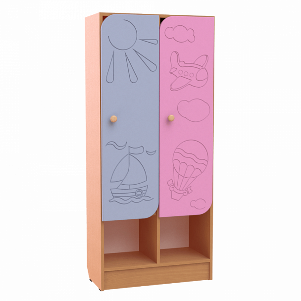 Шкаф 2-х секционный с нишей под обувь Путешествие ШФН-022 - Вид 1