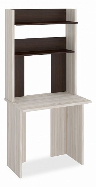 Стол компьютерный Домино Лайт СКЛ-Прям80+НКЛХ80 Венге/Карамель - Вид 1