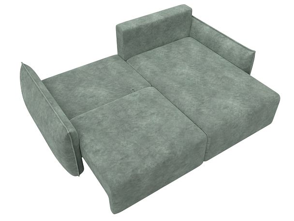 Диван угловой Лига-051 НПБ угол универсальный Велюр зеленый - Вид 8