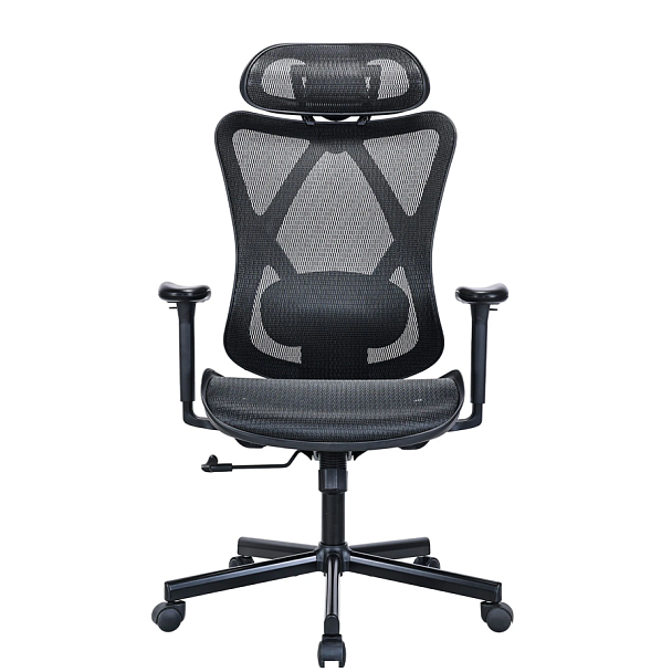 Кресло BRABIX PREMIUM "Axion ER-701", синхромеханизм, регулируемые подголовник и спинка, сетка, черное, 532965 - Вид 3