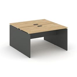 Стайл Проджект Рабочая станция 2-х сторон. SN-D.DRS-004 Тиквуд Светлый/Антрацит NEW/Черная Заглушка - Фото предпросмотра