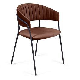 Стул Kelly с подлокотниками, бархат коричневый 12 - Фото предпросмотра