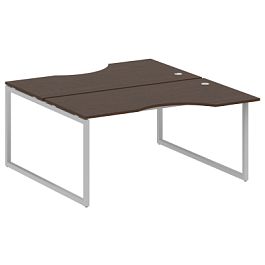 Metal System Quattro Р. ст. криволинейная на О-образном м/к 40БО.РАС-СА-2.1 Венге/Серый металл 1600*1835*750 - Фото предпросмотра