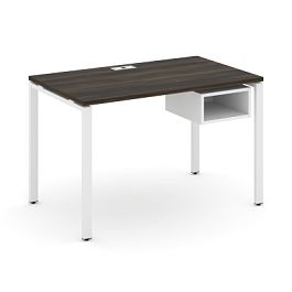Concept Стол рабочий с подвесной тумбой с 1 открытой нишей CN.SP-102 Дуб Мали/Белый Бриллиант/Металл Белый 1180*720*750 - Фото предпросмотра
