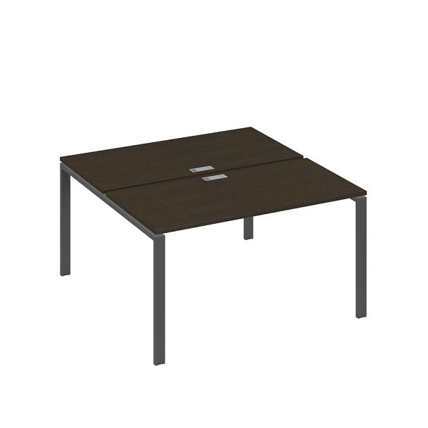 Рабочая станция на металлокаркасе UNO (2х140) A4 А4 Б1 174 БП венге / металлокаркас антрацит - Вид 1
