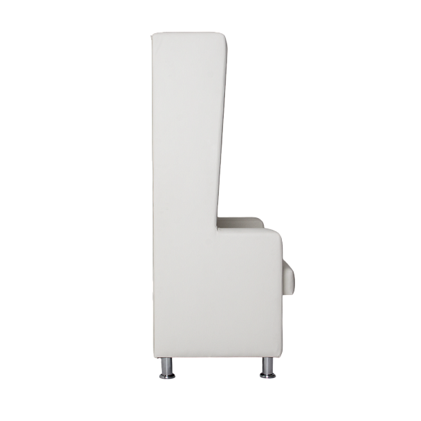 Диван Хонер, экокожа Cometa white, ножки металл хром - Вид 4