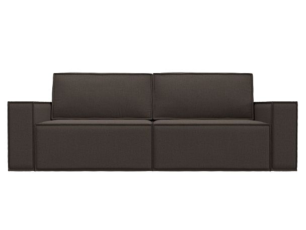 Диван прямой Куба Рогожка коричневый - Вид 2