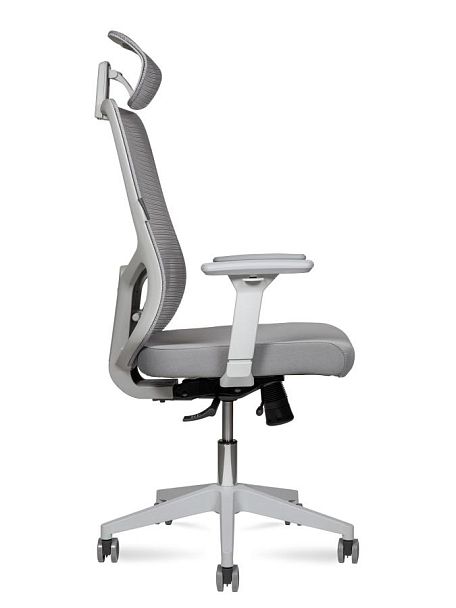 Кресло офисное / Best grey / серый пластик / серая сетка / серая ткань - Вид 3