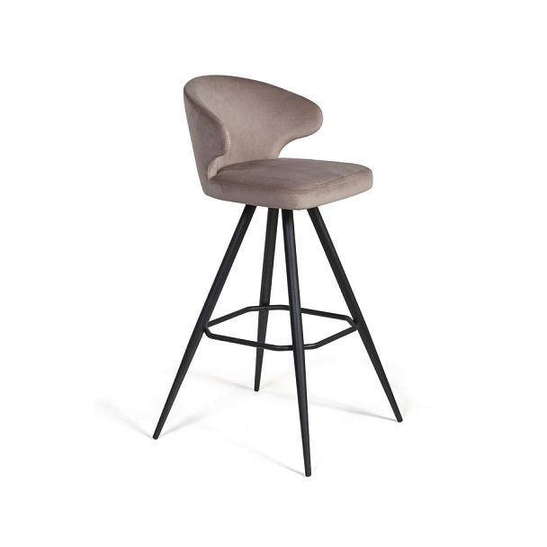 Стул барный Richard поворотный 360 градусов, бархат бежевый 5 - Вид 1