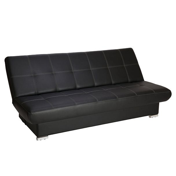 Диван мягкий раскладной "Модесто", 1900х900х820 мм, экокожа, черный - Вид 4