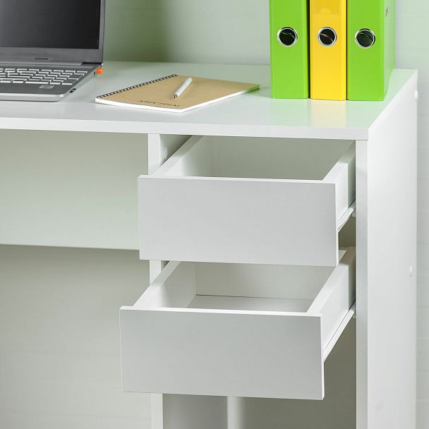 Стол письменный/компьютерный BRABIX "Scandi CD-017", 900х450х750 мм, 2 ящика, белый, 641894, ЦБ013706-1 - Вид 9