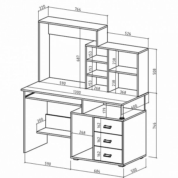 Стол компьютерный Имидж-62 - Вид 2