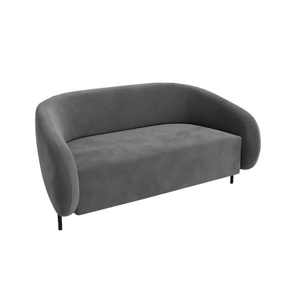 Белт Диван двухместный BLT-2 Velvet Lux 17/Металл Черный 1560*850*730 - Вид 1