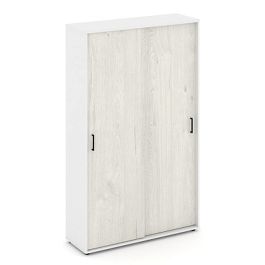 Стайл Проджект Шкаф-купе для одежды SN.SHK.E-003 Белый/Белый/Дуб Наварра/Черный Ручки 1200*400*1982 - Фото предпросмотра