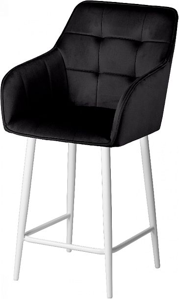 Комплект полубарных поворотных кресел Мони К, черный H75/белый, 3 шт. - Вид 2