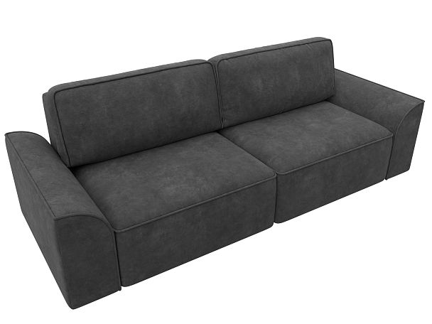 Диван прямой Лига-048 НПБ Велюр серый - Вид 6
