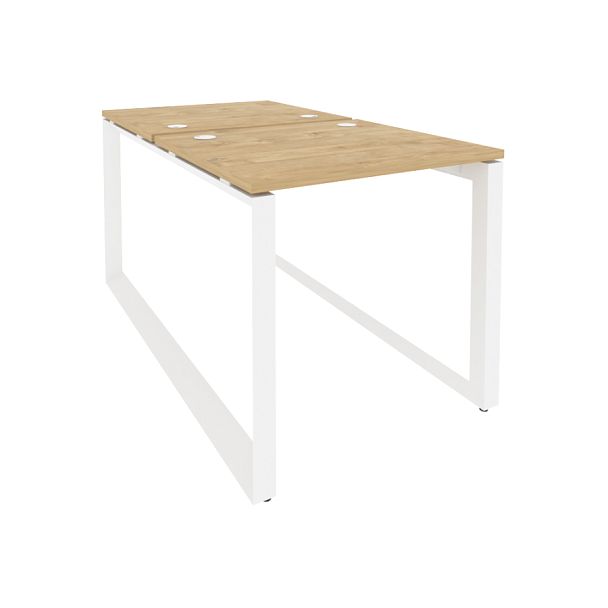 Onix Рабочая станция на О-образном м/к O.MO-D.RS-2.0.7 Тиквуд светлый/Белый металл 780*1475*750 - Вид 1