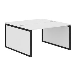 Стол 2-х местный XQPWST 1414 Белый/Антрацит 1400х1406х750 XTEN-QP - Фото предпросмотра