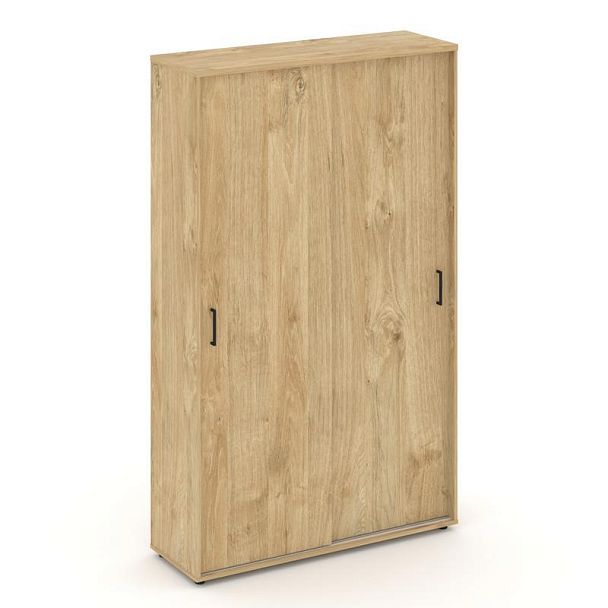 Стайл Проджект Шкаф-купе для одежды SN.SHK.E-003 Тиквуд Светлый/Черный Ручки 1200*400*1982 - Вид 1