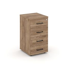 Стайл Проджект Тумба приставная SN.TPP-001 Дуб Табак/Черный Ручки 416*460*750 - Фото предпросмотра